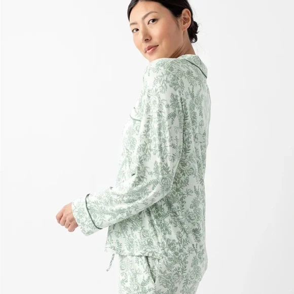 COZY EARTH: NWT Women's Bamboo Stretch-Knit Long Sleeve Pajama Top - Picture 2 of 6
